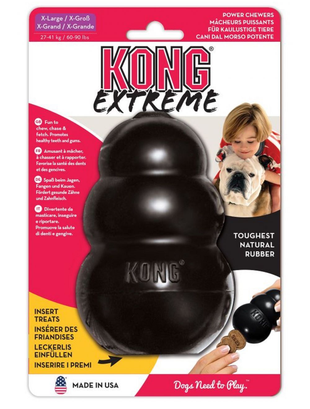 Juguete Kong Para Perro Porta Pasabocas Extreme XXL