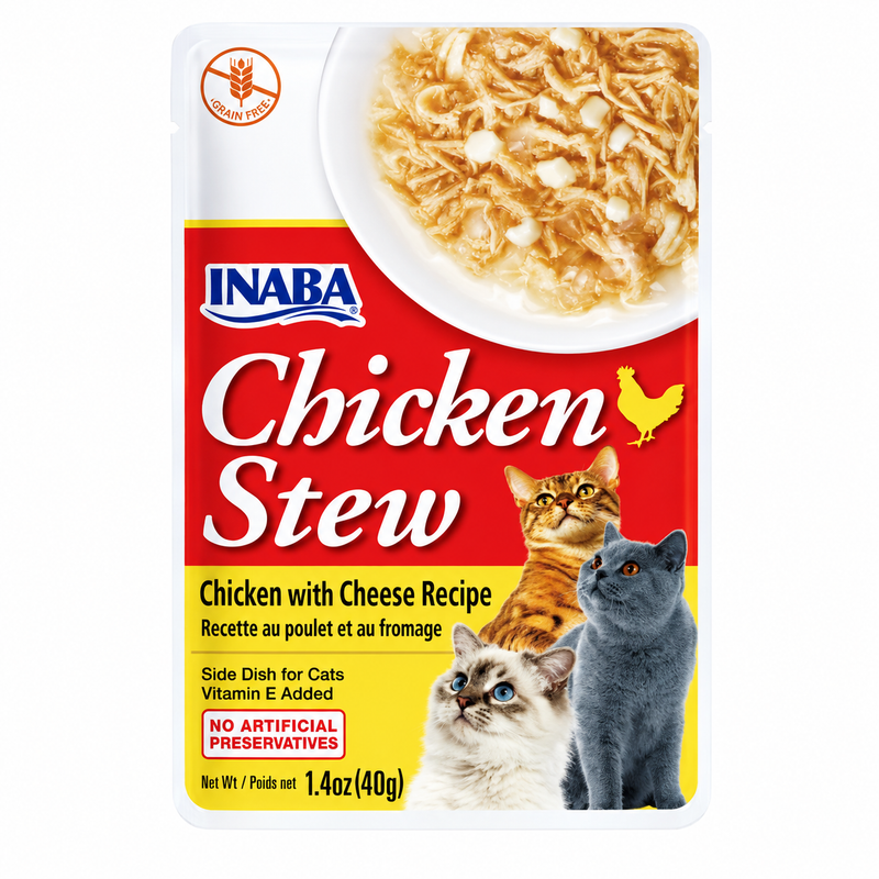 Snack para Gato Inaba Stew Pollo y Queso 40 Grs