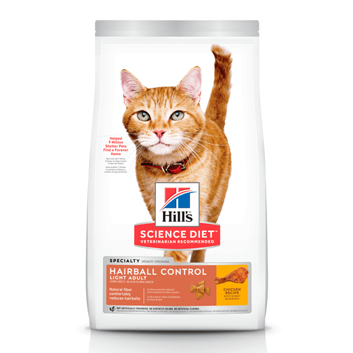 Comida Para Gato Hills Adulto Hairball Control Light Pollo 7 Lbs