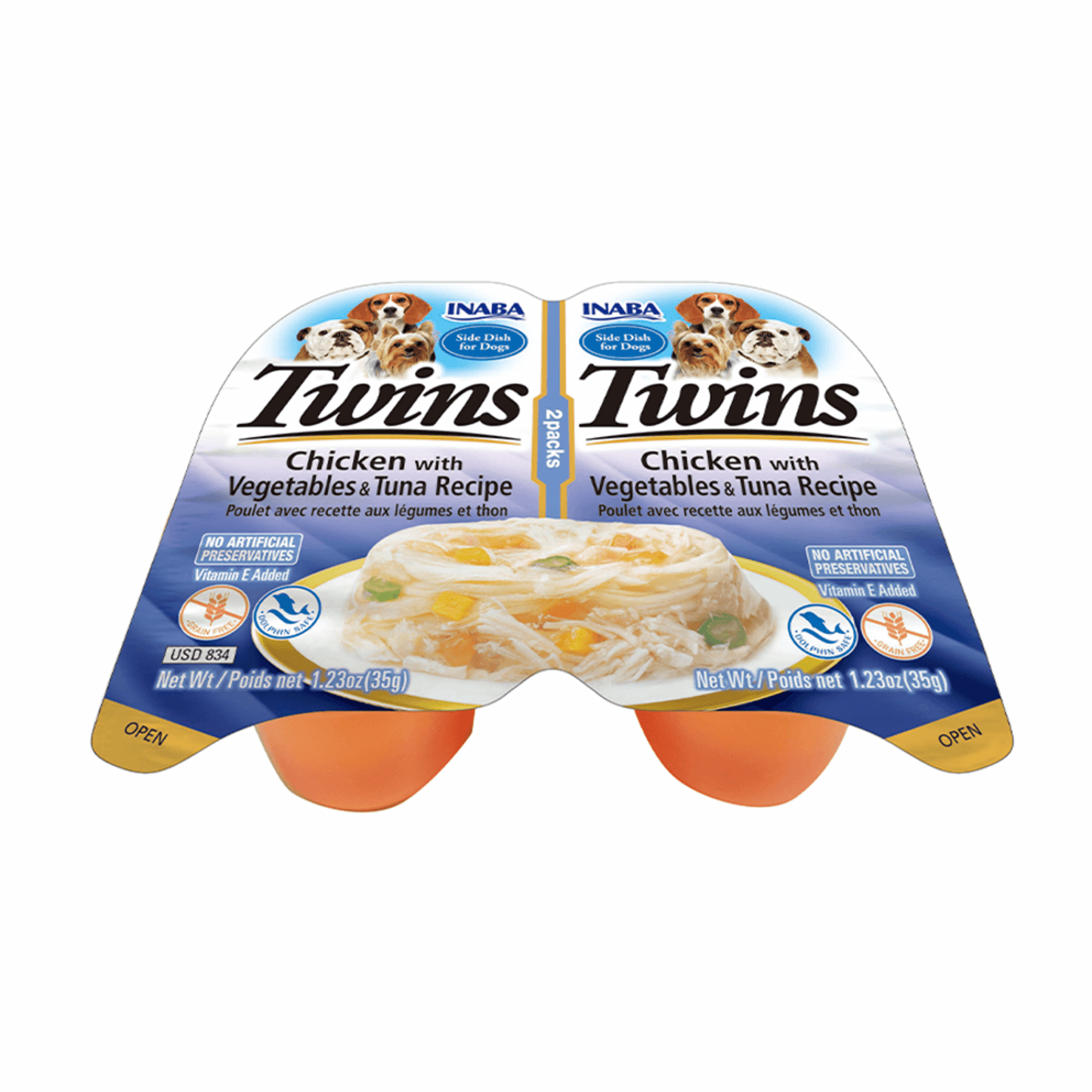Snack Dog Twins Pollo Vegetales y Atún para Perro 2 x 35 g