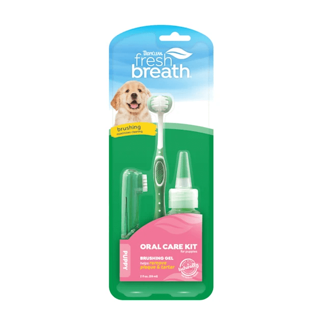 TropiClean Fresh Breath - Kit De Cuidado Bucal Para Cachorros