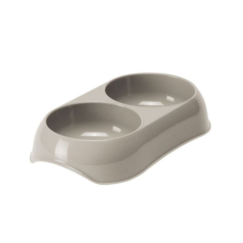 Comedero Doble para Perro Gusto 200 ml Gris