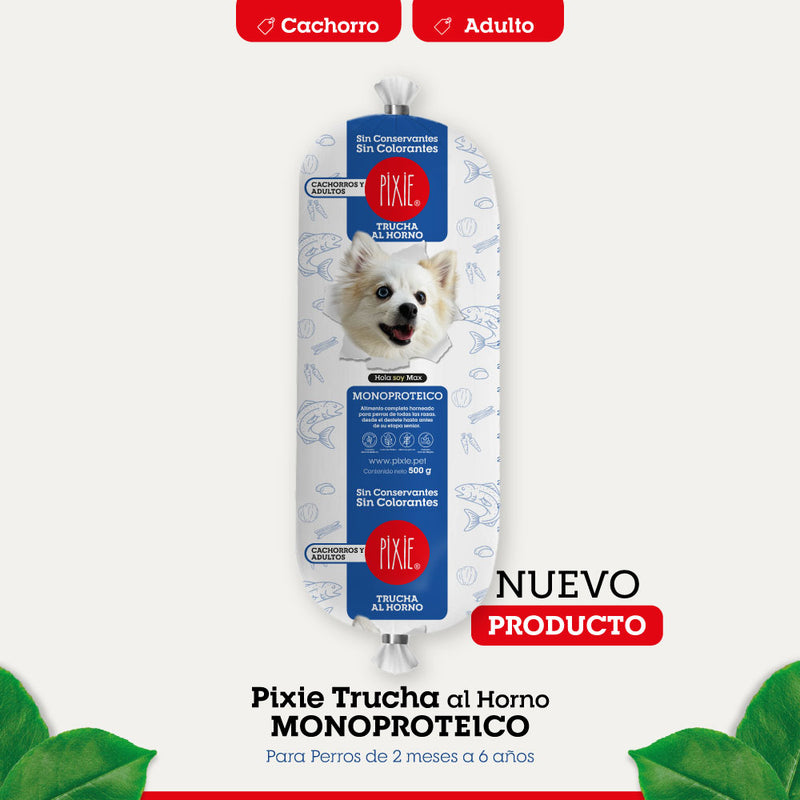 Pixie Trucha al Horno para Perros Cachorros y Adultos