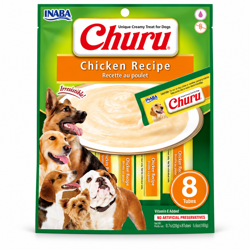 INABA Churu Pollo para Perros x8