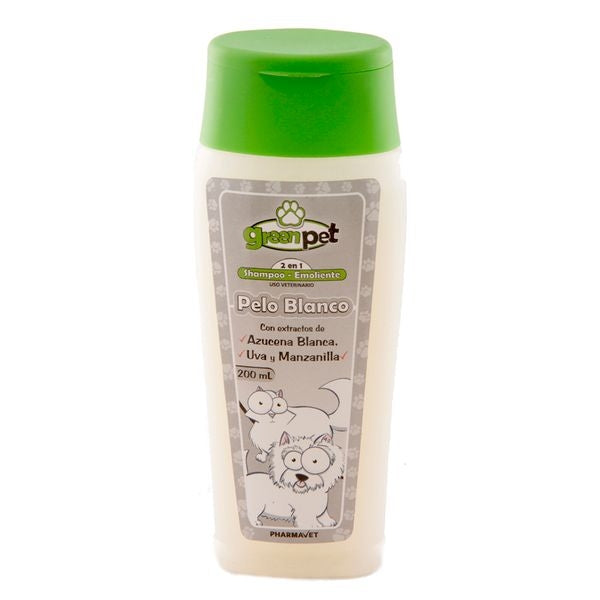 Shampoo para Mascotas Pelo Blanco Green Pet 200 ml