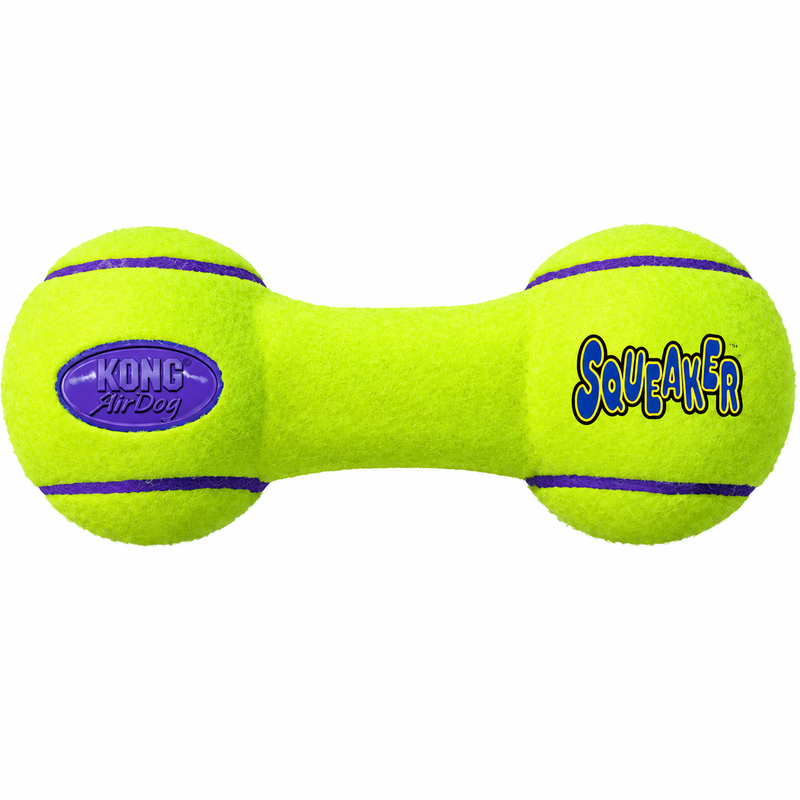 KONG AirDog Squeaker Dumbbell – Juguete con Sonido para Perros