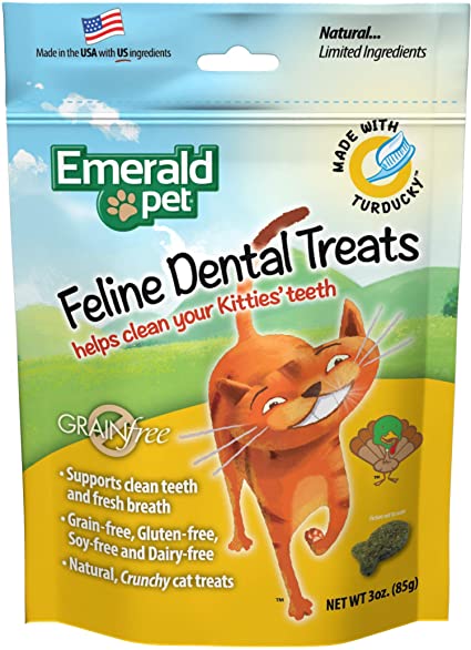 Snack Emerald Pet Feline Dental Treats- Turducky