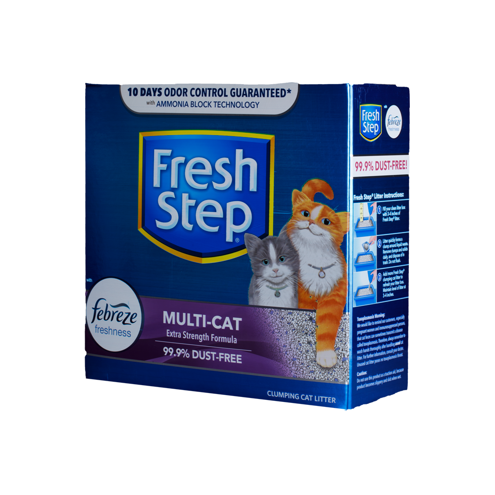 Arena Para Gato Fresh Step Multi Cat Aglomerante Con Febreze