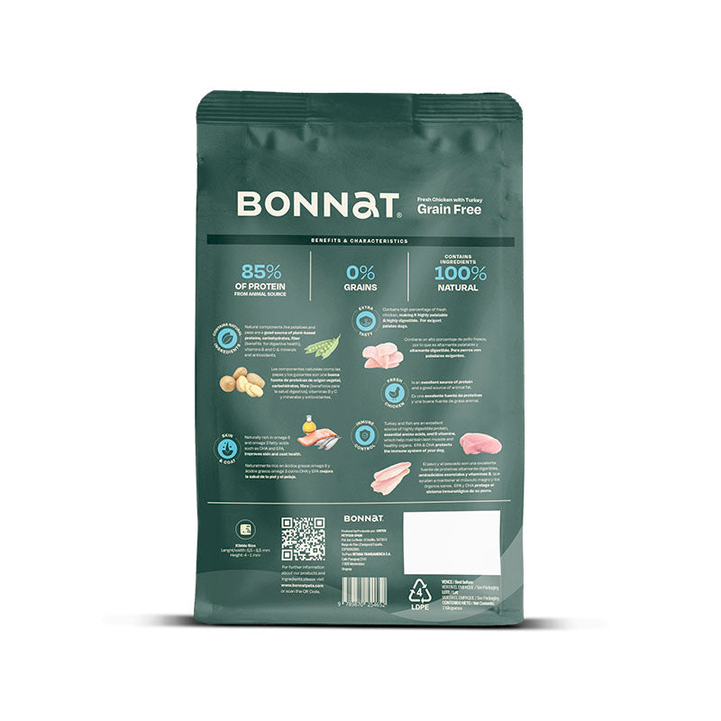 Alimento Seco Bonnat Grain Free Canine Adult Small Breeds 2 Kg
