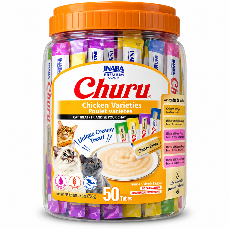 Churu para Gato Variedad de Pollo x 50 unidades