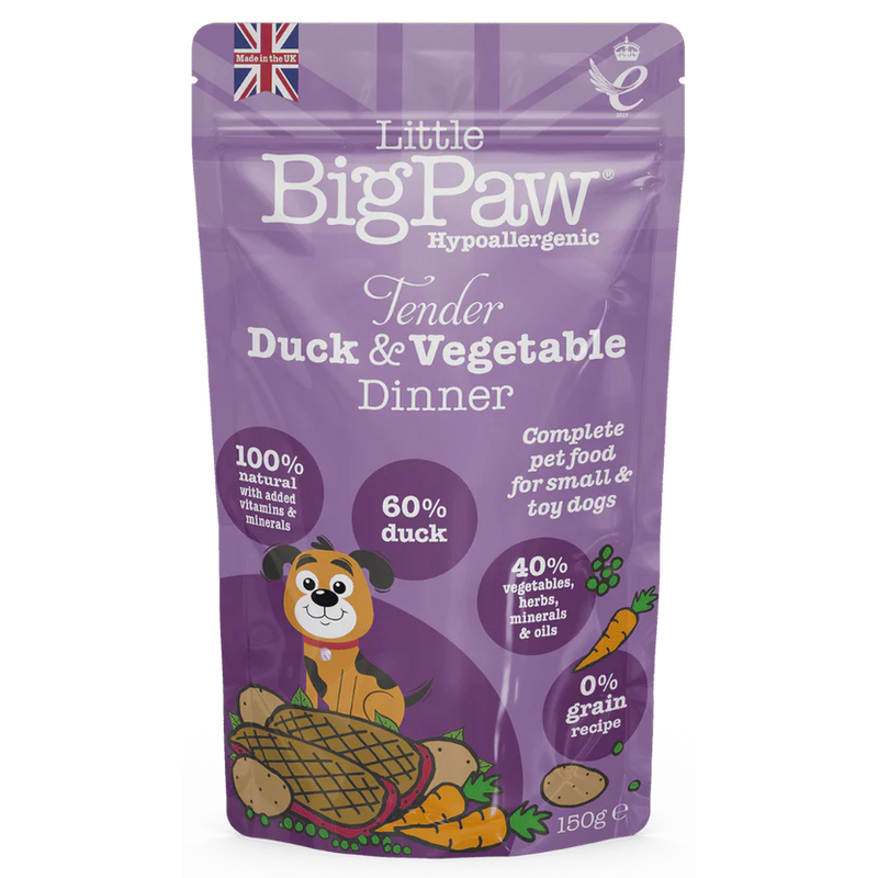 Comida Húmeda para perro Little Big Paw Pato y Verduras 150 Grs