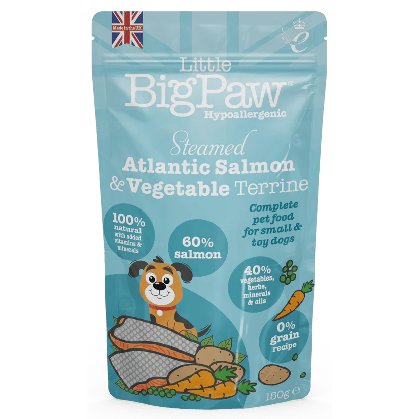 Comida Húmeda para perro Little Big Paw Salmon y Verduras 150 Grs