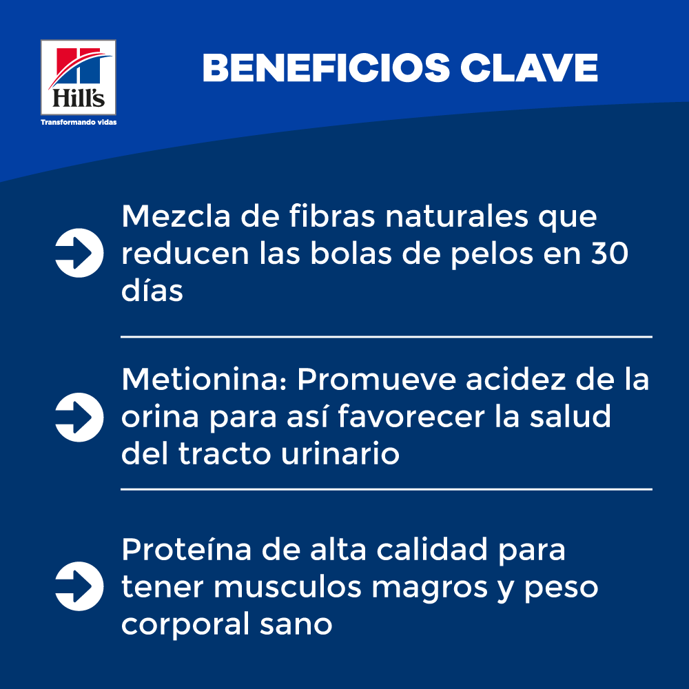 Comida Para Gato Hills Adulto 7+ Hairball Pollo