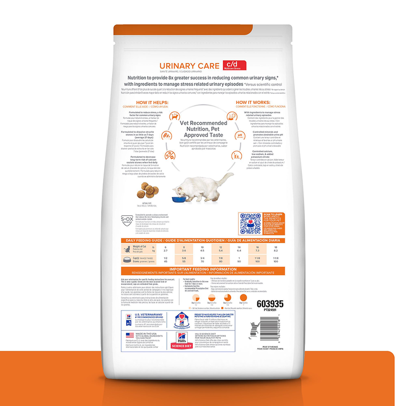 Comida Para Gato Hills Prescription Diet Multicare Pollo C/D Strees Pollo