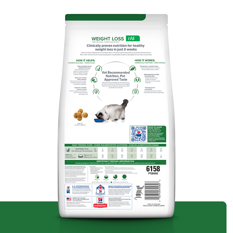 Comida Para Gato Hills Prescription Diet Reducción De Peso R/D Pollo