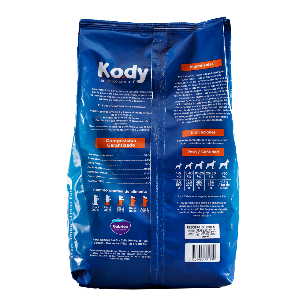 Comida Para Perro Kody Adulto