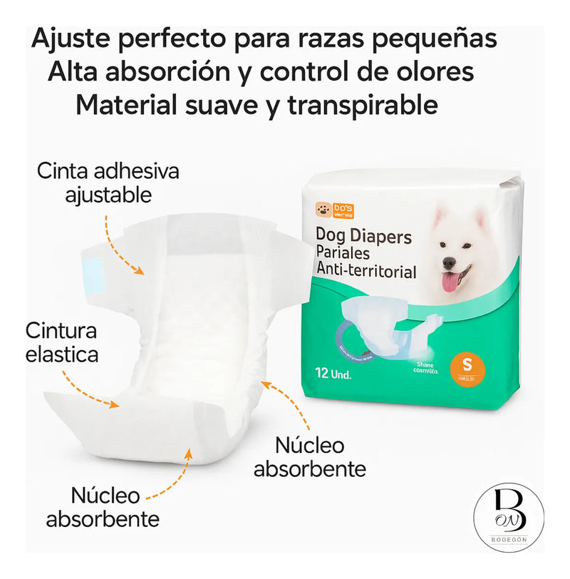 Pañal Postquirurgico Y Antiterritorial X12 Und