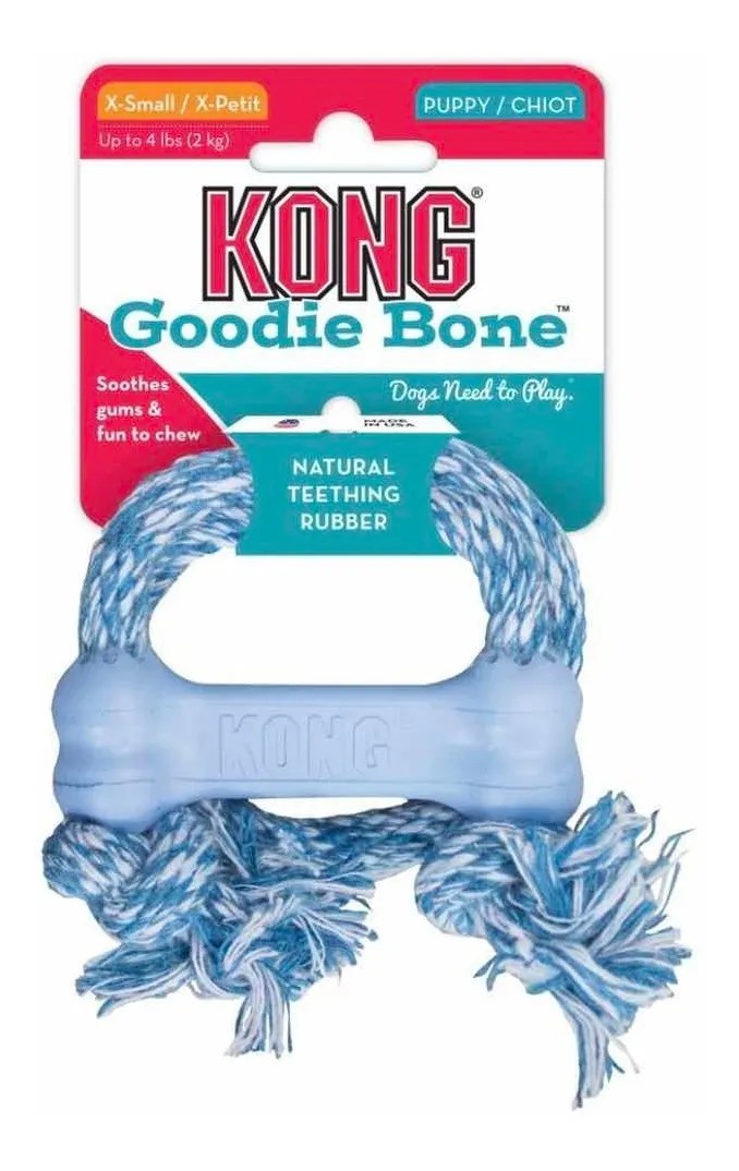 Juguete Para Perro Puppy Goodie Bone with Rope XS