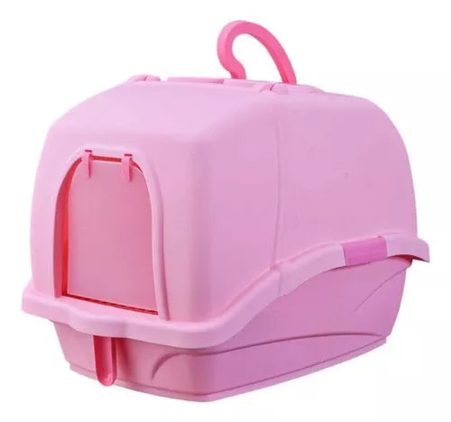 Arenera de Lujo Extra Grande para Gato Rosa