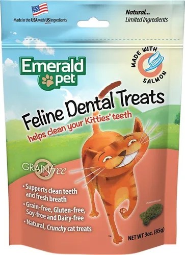 Snack Emerald Pet Feline Dental Treats - Salmon