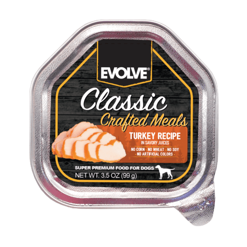 Alimento Humedo Evolve Classic Bandeja Sabor a Pavo 99 Grs