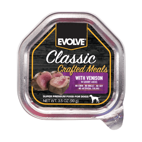 Alimento Humedo Evolve Classic Bandeja Sabor a Venado 99 Grs
