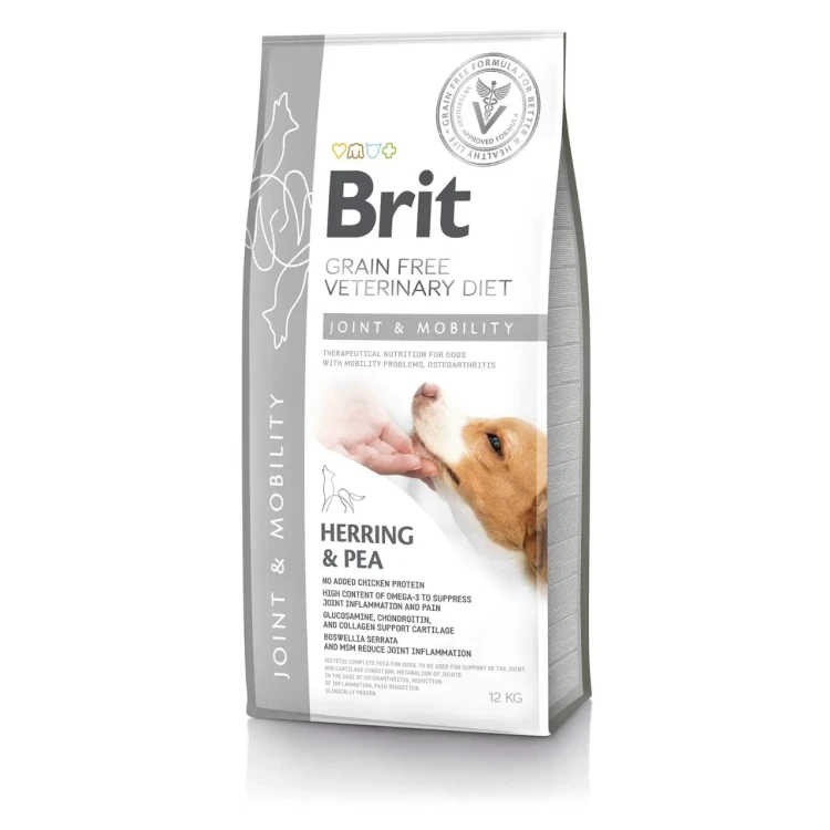 Brit Veterinary Diet Perros Movilidad y Articulaciones – Arenque y Arveja 2Kg