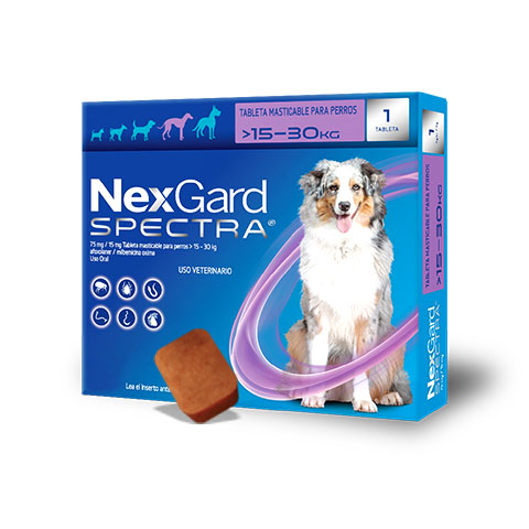 DESP. INT. Y EXT. C. NEXGARD SPECTRA L MORADO (15-30KG)