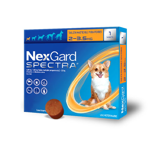 DESP. INT. Y EXT. C. NEXGARD SPECTRA XS NARANJA (2-3.5KG)