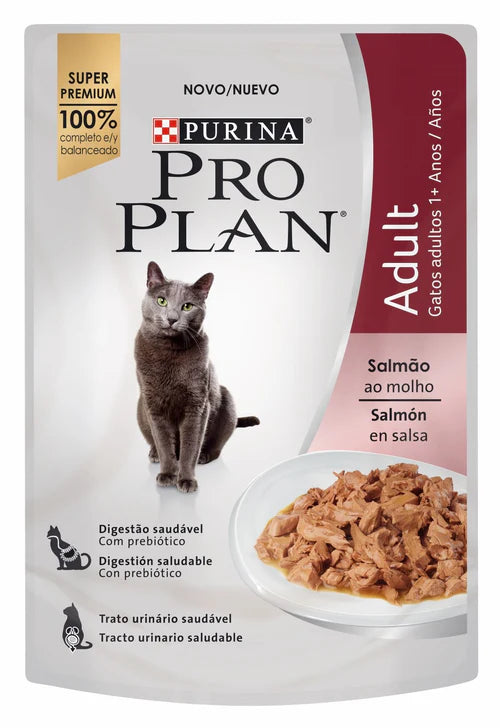 Alimento Humedo Proplan para Gato Adulto Salmon  en Salsa 85 Grs