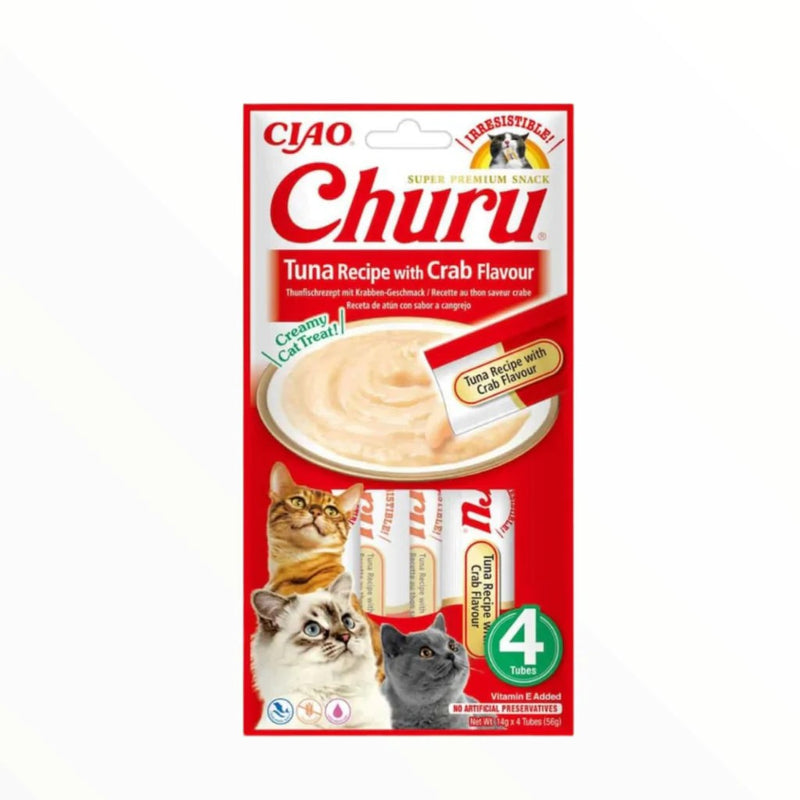 Churu Para Gato Atun y Cangrejo X 4 Unidades