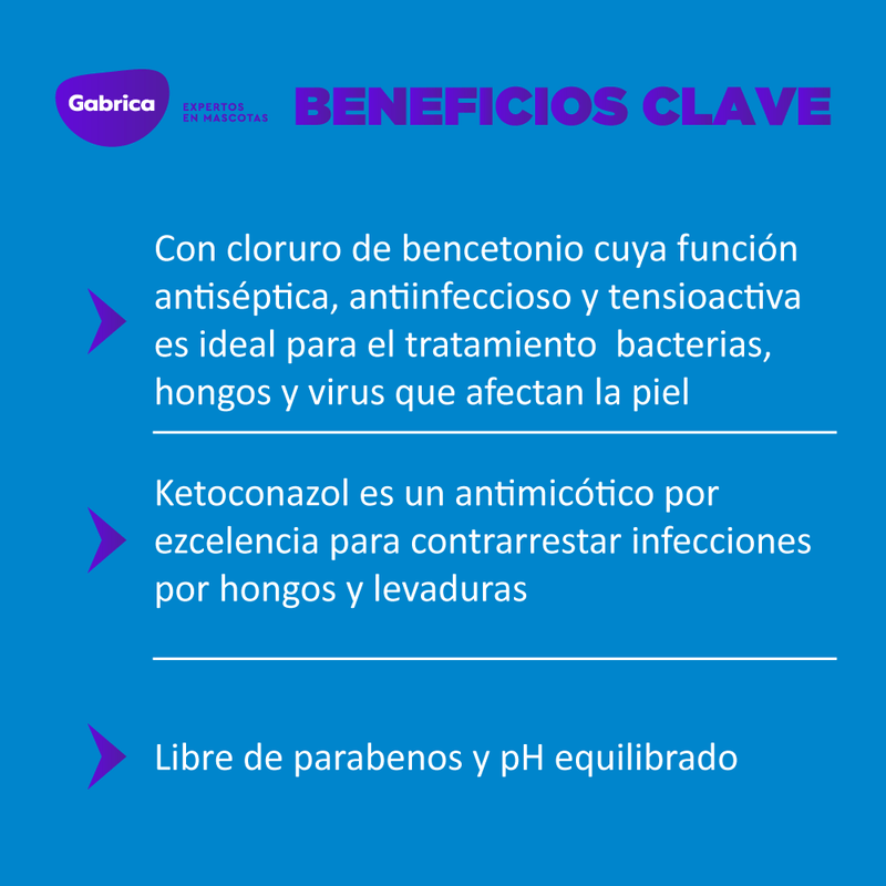 Shampoo Medicado Para Perros Y GATOS VFCC Antiséptico y Antifungico