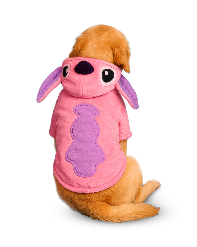 Disfraz para perro Stitch rosa Angel – Suéter cálido y divertido para mascotas