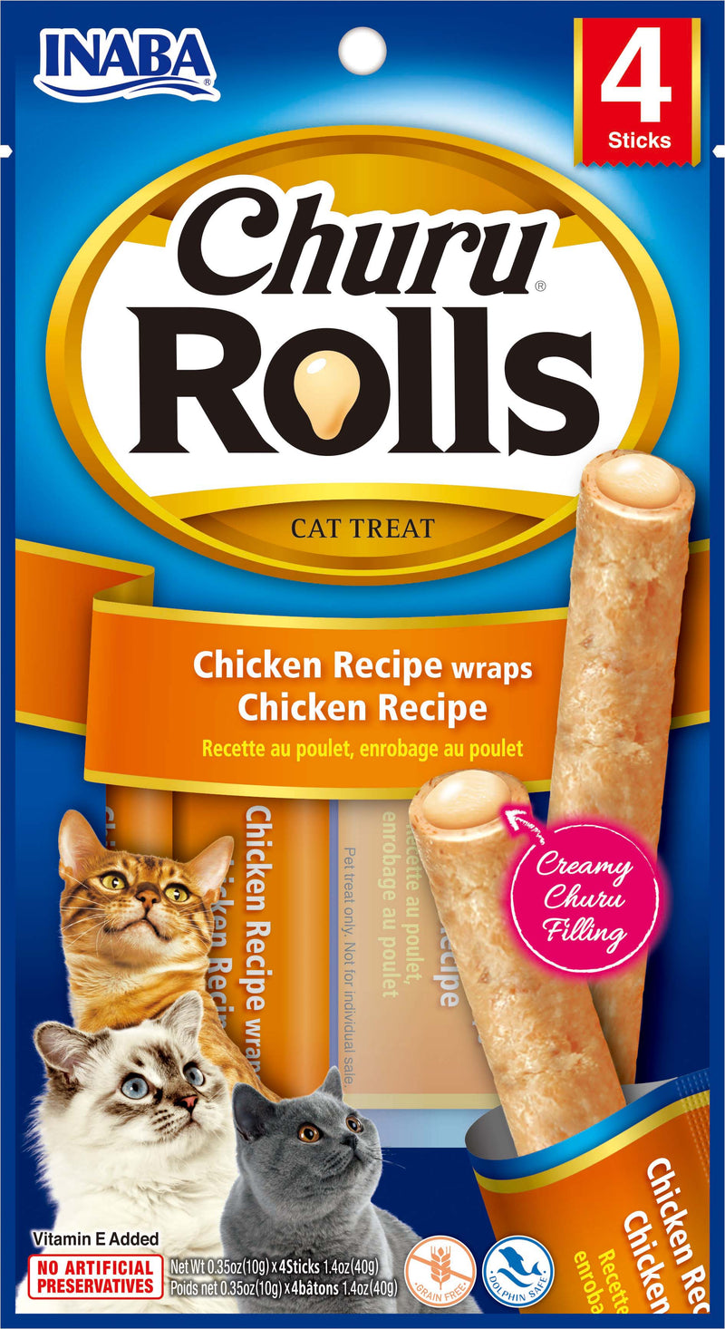 Snack Para Gato Churu Rolls Sabor Pollo
