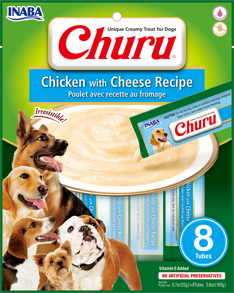 Snack Para Perro Churu Pollo con Queso x 8 Unidades