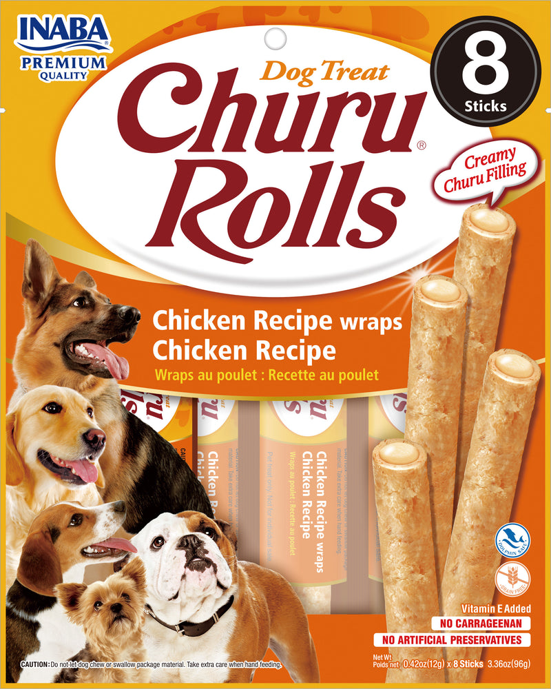 Snack para Perro Churu Rolls Pollo x 8 unidades