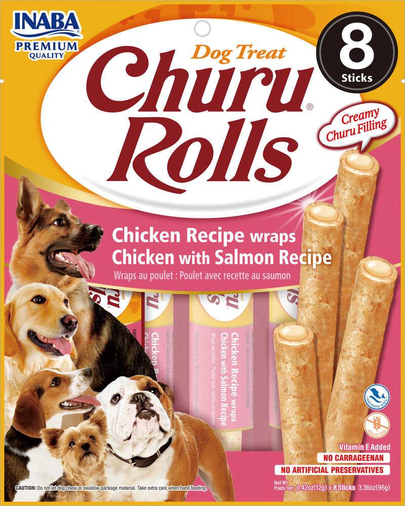 Snack para Perro Churu Rolls Pollo con Salmon x 8