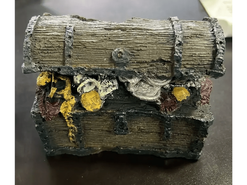 Cofre Con Monedas Para Pecera