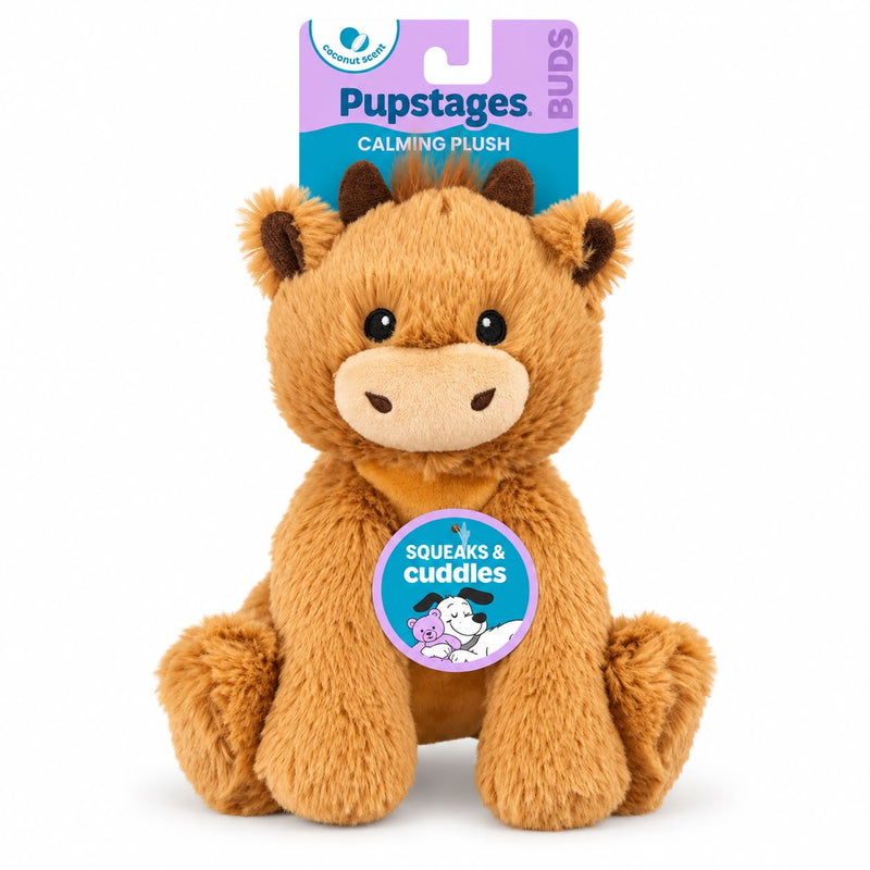Pupstages Buds Vaca de Peluche con Aroma a Coco para Perros