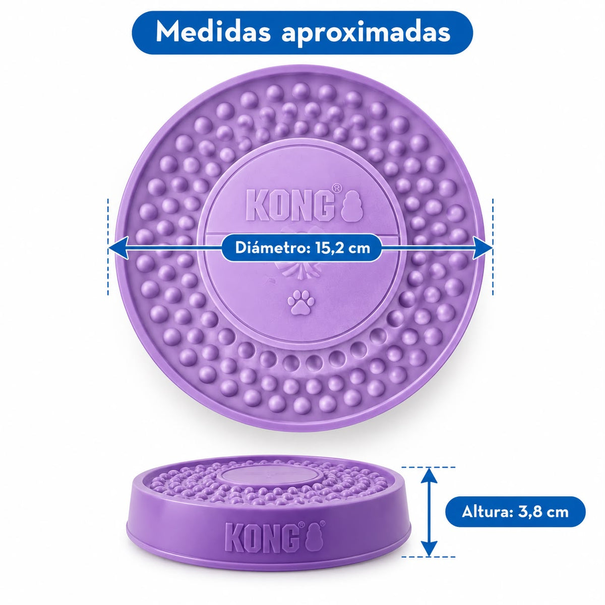 KONG Licks Spinz – Dispensador Interactivo y Plato de Lamido para Perros y Gatos