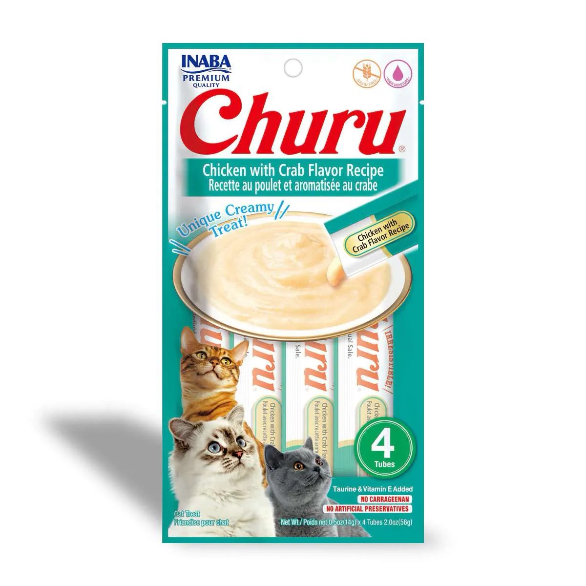 Churu Para Gato Pollo Y Cangrejo X 4 Unidades