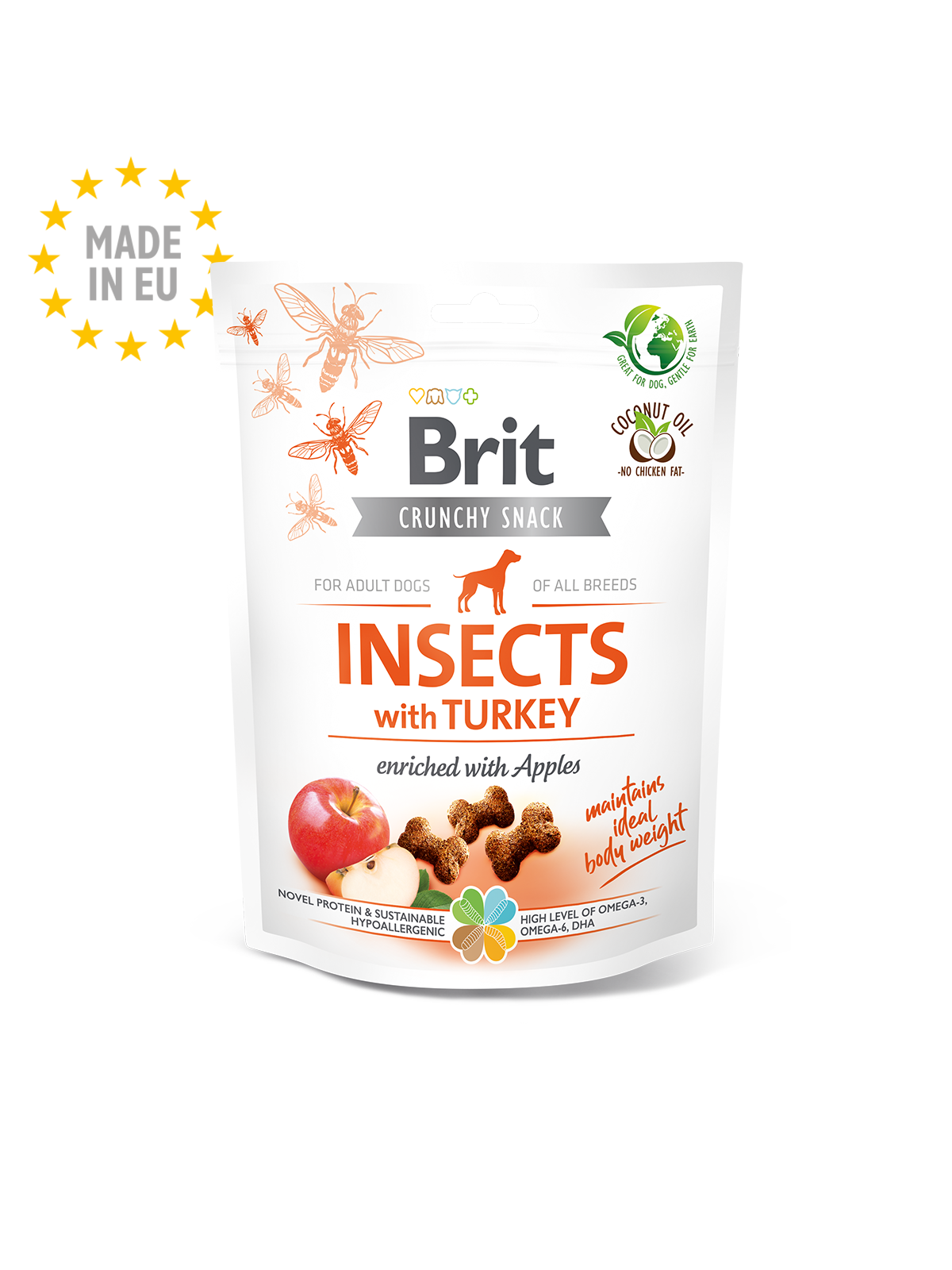Brit Snack Crujiente Insectos con Pavo 200gr