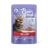 Alimento Humedo para Gato Plaisir Carne y Pavo