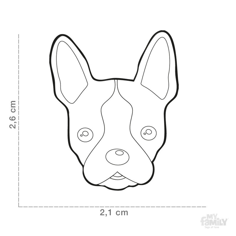 Placa de Identificación Boston Terrier.