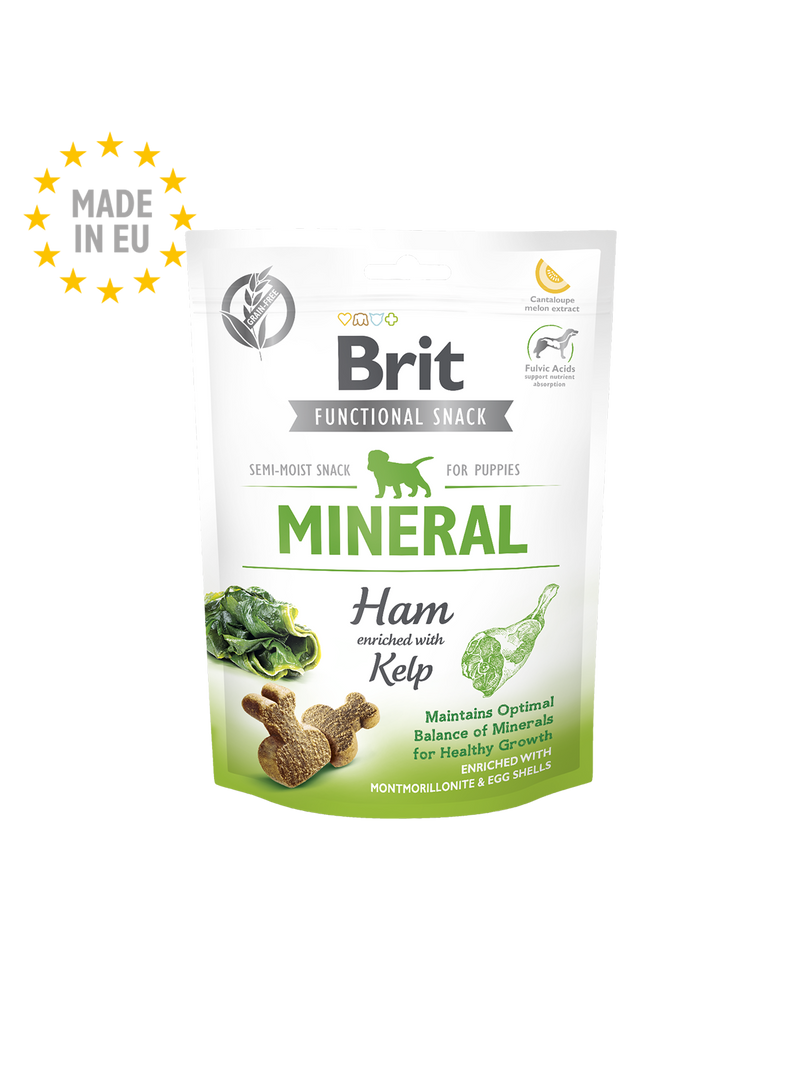 Galletas Brit Care Functional Snack Mineral Jamón & Algas para Cachorro - 150g