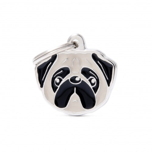 Placa de Identificación Fawn Pug