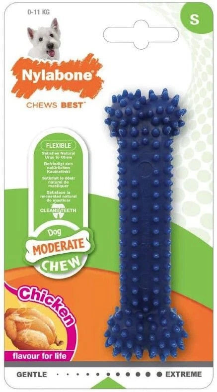 Juguete para Perro Nylabone Dental Hueso Sabor a Pollo