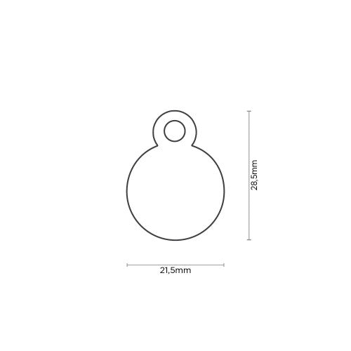 Placa de Identificación Círculo Pequeño Aluminio.