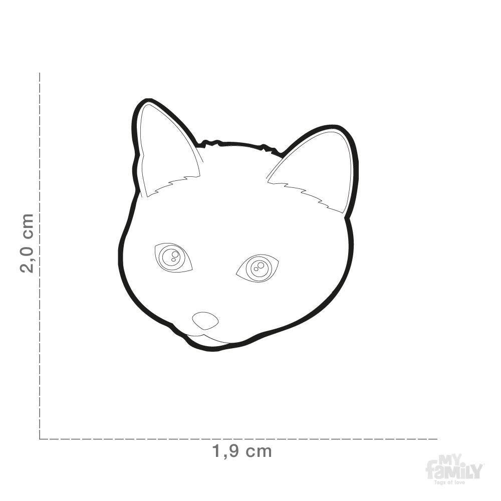 Placa de Identificación Gato Europeo Negro.