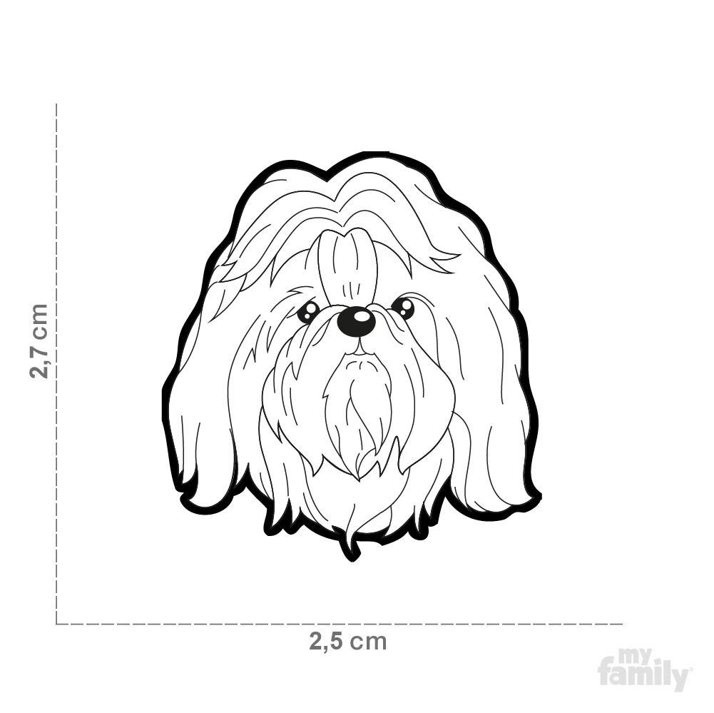 Placa de Identificación Shih Tzu Gris